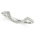 thumbnail image 1 of 14k White Gold Curved Diamond Wedding Band (1/3 cttw) Size 6, 1 of 2