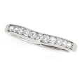thumbnail image 1 of 14k White Gold Curved Diamond Wedding Band (1/4 cttw) Size 6.5, 1 of 2