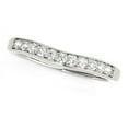 thumbnail image 1 of 14k White Gold Curved Diamond Wedding Band (1/4 cttw) Size 7.5, 1 of 2