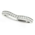 thumbnail image 1 of 14k White Gold Curved Diamond Wedding Band (1/6 cttw) Size 4.5, 1 of 2