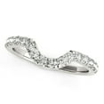 thumbnail image 1 of 14k White Gold Curved Diamond Wedding Band (3/8 cttw) Size 7, 1 of 2