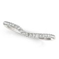 thumbnail image 1 of 14k White Gold Curved Pave Diamond Wedding Ring (1/4 cttw) Size 6, 1 of 2