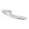 thumbnail image 1 of 14k White Gold Curved Round Diamond Wedding Band 1/4 cttw SZ 4.5, 1 of 2