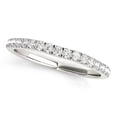 thumbnail image 1 of 14k White Gold Curved Style Diamond Wedding Ring (1/3 cttw) Size 8, 1 of 2