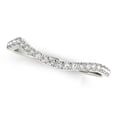 thumbnail image 1 of 14k White Gold Curvy Design Diamond Wedding Band (1/8 cttw) Size 6, 1 of 2