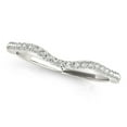 thumbnail image 1 of 14k White Gold Curvy Wedding Ring Round Diamonds (1/8 cttw) Size 3, 1 of 2