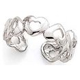 thumbnail image 1 of 14k White Gold Cutout Hearts Toe Ring - 1.0 Grams, 1 of 2