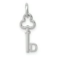 thumbnail image 1 of 14k White Gold D Key Charm, 1 of 3