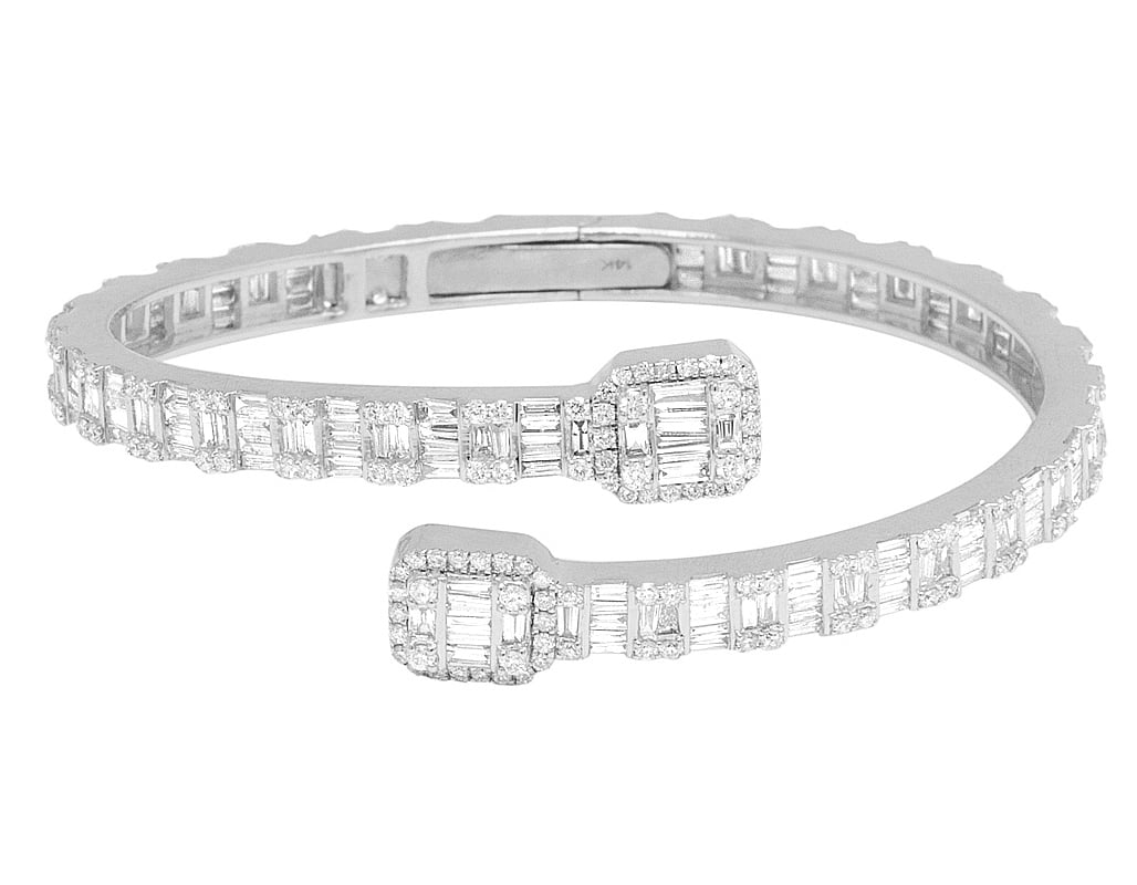 Amazon.com: Sterling Silver Rose Baguette Tennis Bracelet: Clothing, Shoes  & Jewelry