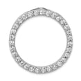 thumbnail image 1 of 14k White Gold Diamond Circle Pendant Necklace 15.4x15.4mm Wide Pendant for Women - .25 dwt, 1 of 2