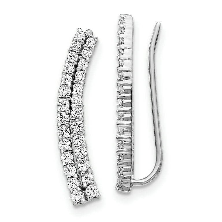 White gold hot sale earrings walmart