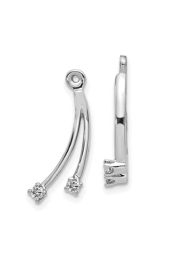 14k White Gold Diamond Earring Jacket Mountings