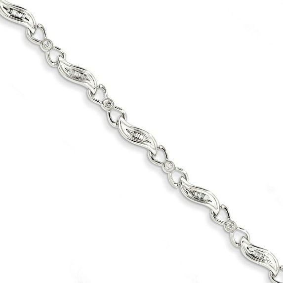 14k White Gold Diamond Fancy Bracelet Y10858A