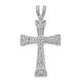 thumbnail image 1 of 14k White Gold Diamond Filigree Cross Pendant XWR149, 1 of 3