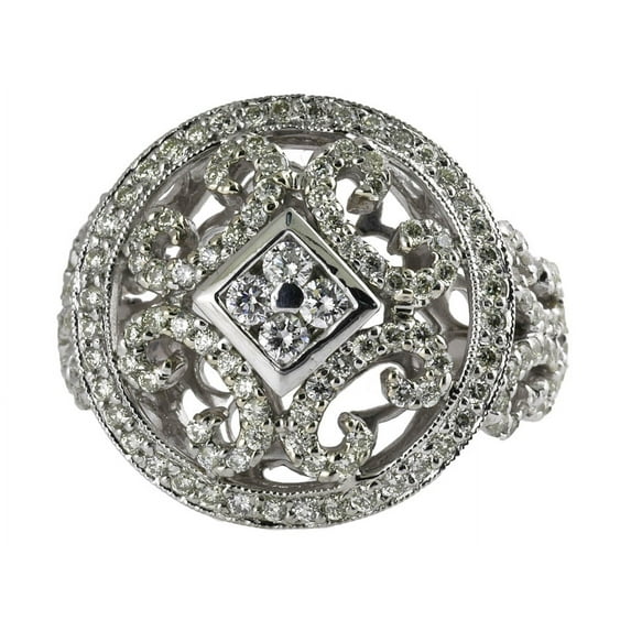 14k White Gold Diamond Invisible Set Ring