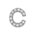 thumbnail image 1 of 14k White Gold Diamond Letter Name Personalized Monogram Initial C Charm 10.09x8.51mm Wide Pendant Necklace for Women, 1 of 2