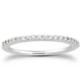 thumbnail image 1 of 14k White Gold Diamond Micro Prong Diamond Wedding Ring Band SZ 5.5, 1 of 3
