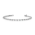 thumbnail image 1 of 14k White Gold Diamond Petite Bar Tennis Bracelet, 1 of 3