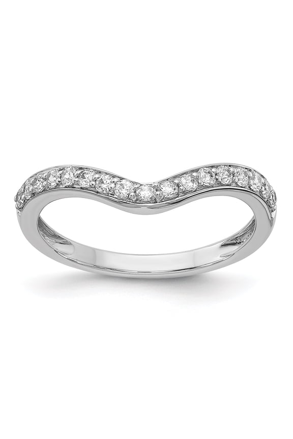 14k White Gold Diamond Ring Guard RM4301