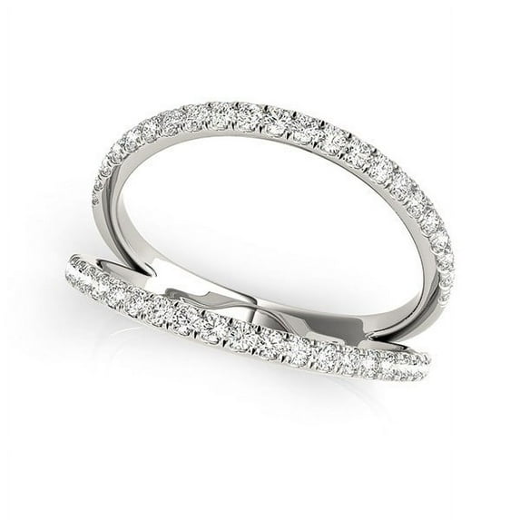 14k White Gold Diamond Split Band Ring (1/4 cttw) Size 5.5
