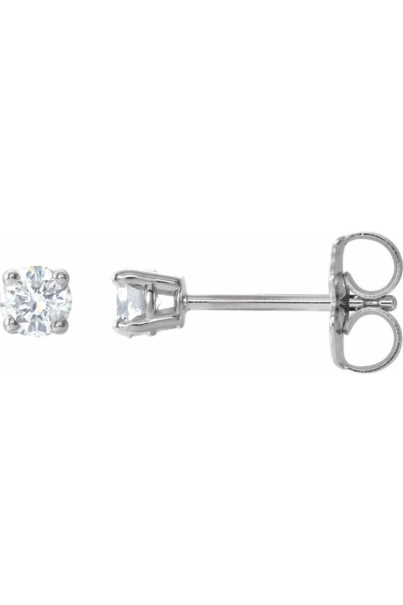 14k White Gold Diamond Stud Earrings Fine Jewelry For Women Gifts For Her (1/5 cttw, G-H, SI2-SI3)