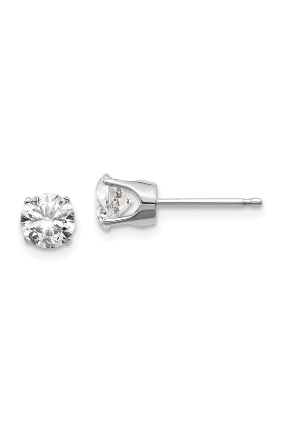 14k White Gold Diamond Stud Push-on Post Earrings Fine Jewelry For Women Gifts For Her (1.00 cttw, K-L Color, I2 Clarity)