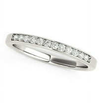 14k White Gold Diamond Wedding Band (1/8 cttw) Size 3