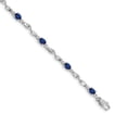 thumbnail image 1 of 14k White Gold Diamond and Sapphire Bracelet, 1 of 2