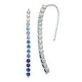 thumbnail image 1 of 14k White Gold Diamond and Sapphire Earrings 14k White Gold Earrings, 1 of 3