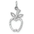 thumbnail image 1 of 14k White Gold Diamond-cut Apple Charm Pendant, 1 of 3