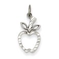 thumbnail image 1 of 14k White Gold Diamond-cut Apple Charm, 1 of 3