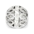 thumbnail image 1 of 14k White Gold Diamond-cut Filigree Ball Chain Slide, 1 of 3