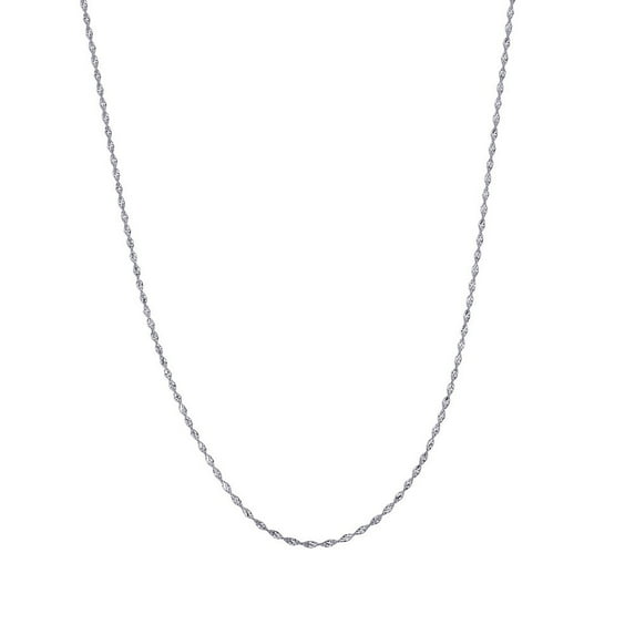 14k White Gold Dorica Chain Ankle Bracelet 2.1mm Lobster Claw Closure - 1.7 Grams - 10 Inch