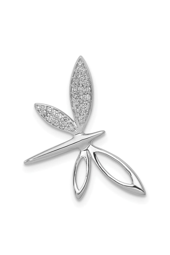 14k White Gold Dragonfly Pendant Necklace for Women with Diamond Accents, Modern Nature-Inspired Fine Jewelry Symbolizing Transformation and Grace, Elegant Spiritual Fashion Accessory