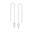 thumbnail image 1 of 14k White Gold Draw The Line Bianca Pyramid Threader Earrings - .8 Grams, 1 of 3