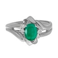 thumbnail image 1 of 14k White Gold Emerald And Diamond Ring, 1 of 4