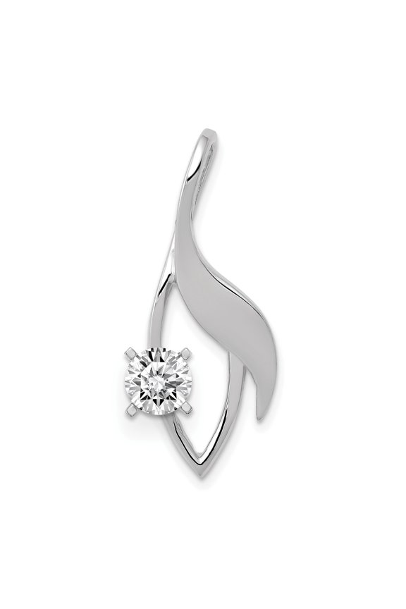 14k White Gold Peg-Set Fancy Slide Mounting Fits up to 3mm Regular/6mm Fancy or Reversible Omega XSW404