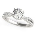 thumbnail image 1 of 14k White Gold Fancy ProngDiamond Engmt Ring 1 1/4 cttw SZ 4, 1 of 2