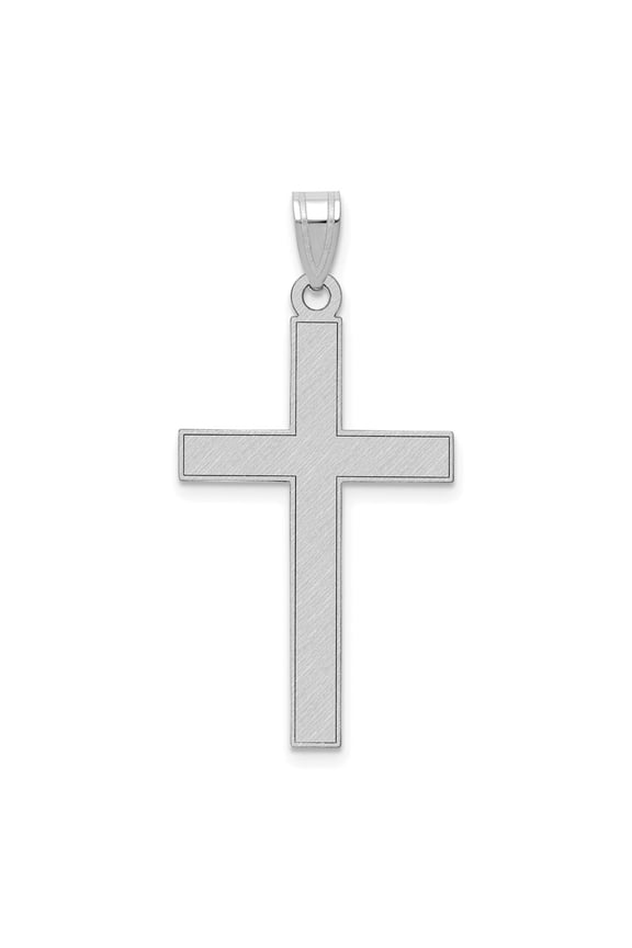 14k White Gold Florentine Cross Pendant Fine Jewelry For Women Gifts For Her