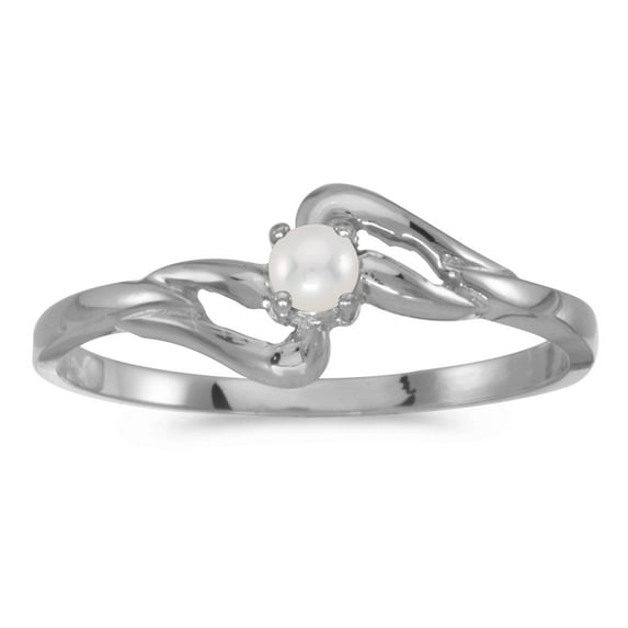 14k White Gold Freshwater Cultured Pearl Ring