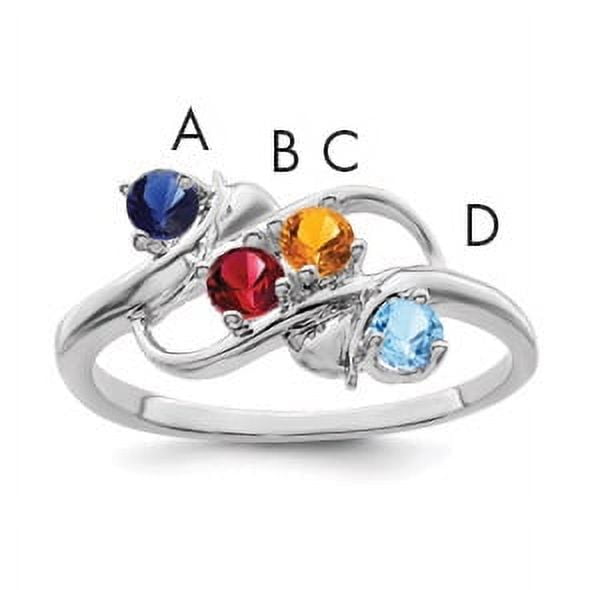 Mothers ring white gold 4 stone new arrivals