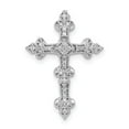 thumbnail image 1 of 14k White Gold Diamond Filigree Cross Slide Pendant, 1 of 6