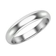 thumbnail image 1 of 14k White Gold High Polished 4 mm Plain Dome Classic Comfort Fit Wedding Ring Band, 1 of 1