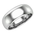 thumbnail image 1 of 14k White Gold High Polished 8 mm Plain Dome Classic Comfort Fit Wedding Ring Band, 1 of 1