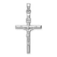 thumbnail image 1 of 14k White Gold Hollow Crucifix Pendant, 1 of 4