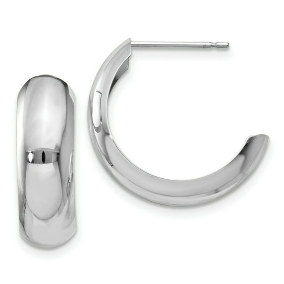 14k White Gold Hoop Earrings