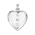 thumbnail image 1 of 14k White Gold "I Forever Do" 3 Stone Diamond Locket 3/4 Inch X 3/4 Inch in Solid 14K White Gold, 1 of 1
