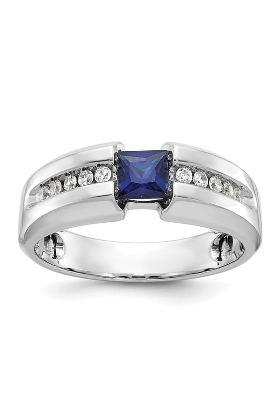 14k White Gold IBGoodman Polished Gemstone Ring Mounting
