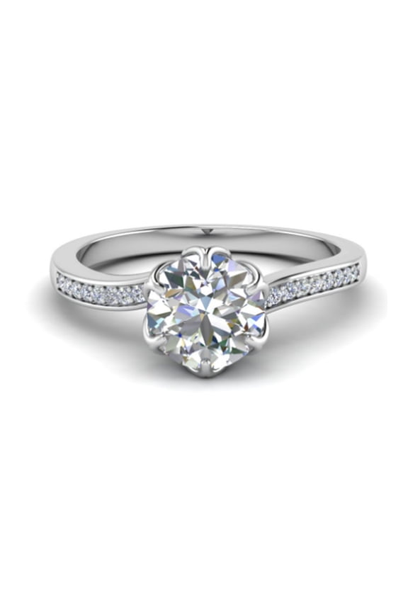 14k White Gold IGI / GIA Certified Lab Grown Diamond 0.60 Ct Ring for Women All Sizes Available