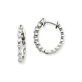 thumbnail image 1 of 14k White Gold AA Diamond Hinged Hoop Earrings EM5410, 1 of 2